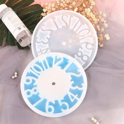 Silicone Mold Clock For Jewelry  Arabic Roman Numeral Clock Resin Silicone Mould Handmade Tool DIY Epoxy Resin Molds