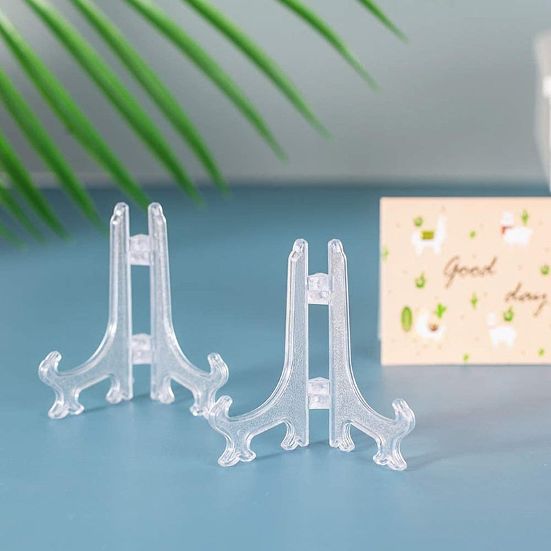 25/50 Pcs Plastic Easel Display Stand Holders for Plate Bowl Dish Pictures Place Cards