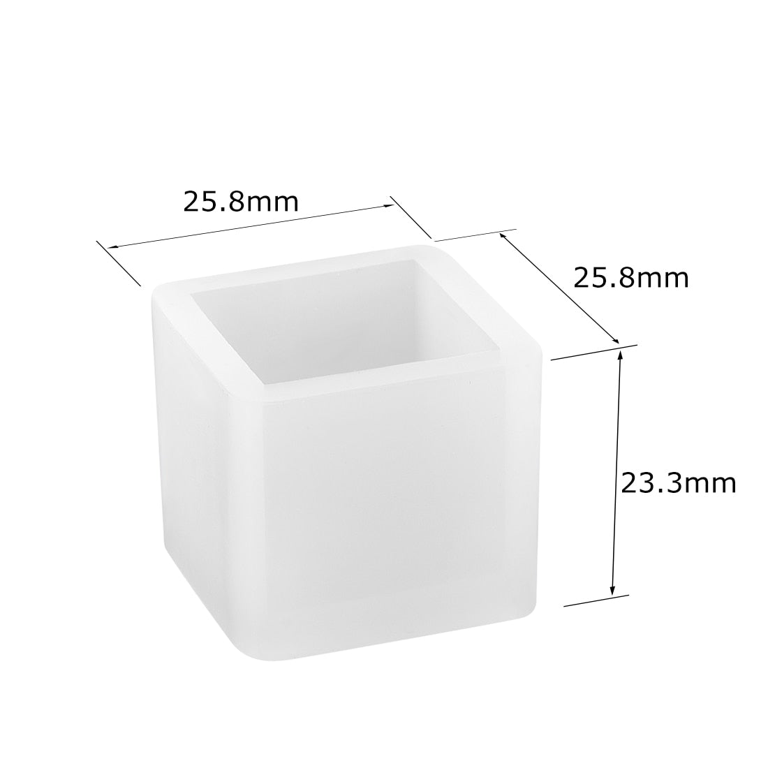 Cuboid Cube Resin Mold Crystal Epoxy Silicone Mold DIY Jewelry Pendant Storage Tray Mold Square Rectangular Casting Accessories