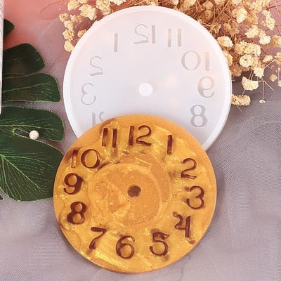 Silicone Mold Clock For Jewelry  Arabic Roman Numeral Clock Resin Silicone Mould Handmade Tool DIY Epoxy Resin Molds