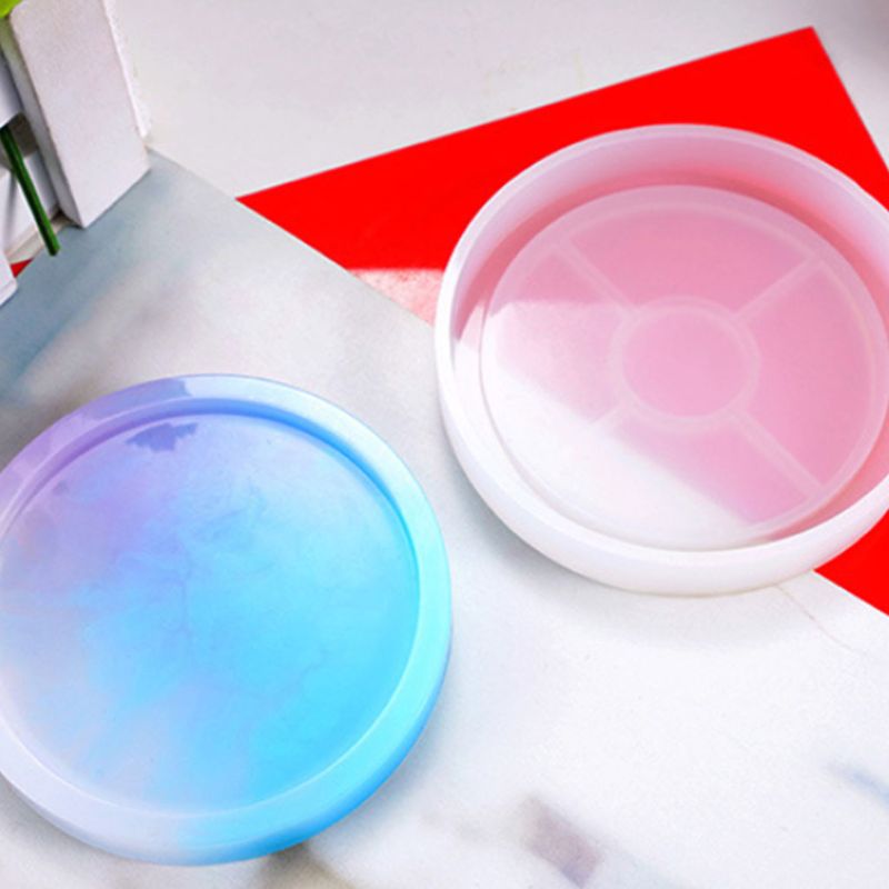 4/6 pieces of crystal epoxy mold hexagonal round square coaster casting silicone DIY mold set handicraft jewelry making