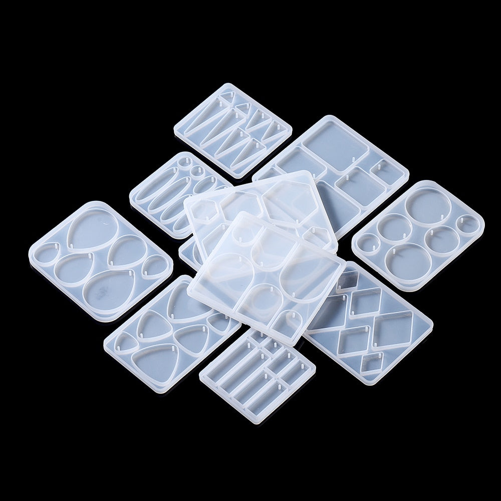 Multi Sets Fashion Design Earrings Pendant Epoxy Resin Silicone Molds Making For DIY Charms Pendant Creative Jewelry Craft 2022