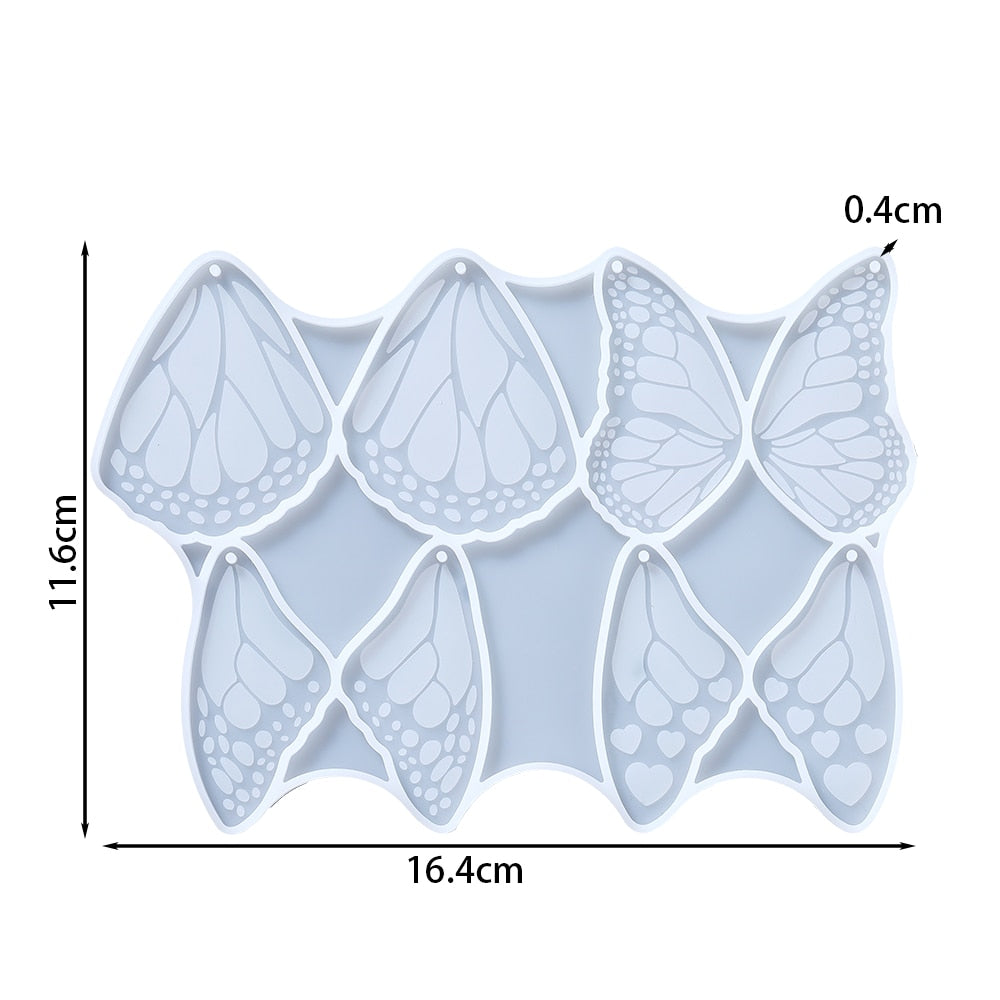 Butterfly Leaf Earrings Pendant Epoxy Resin Silicone Molds Hollow Arts Crafts Making For DIY Charms Pendant Jewelry Molds