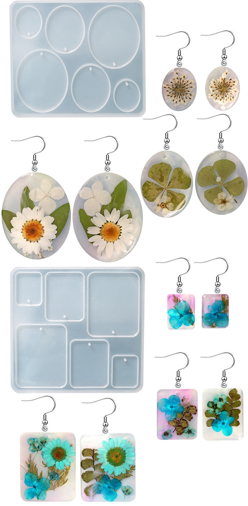 Multi Sets Fashion Design Earrings Pendant Epoxy Resin Silicone Molds Making For DIY Charms Pendant Creative Jewelry Craft 2022