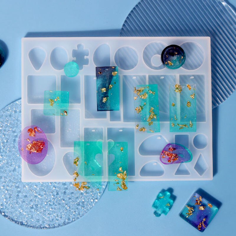 Multi Sets Fashion Design Earrings Pendant Epoxy Resin Silicone Molds Making For DIY Charms Pendant Creative Jewelry Craft 2022