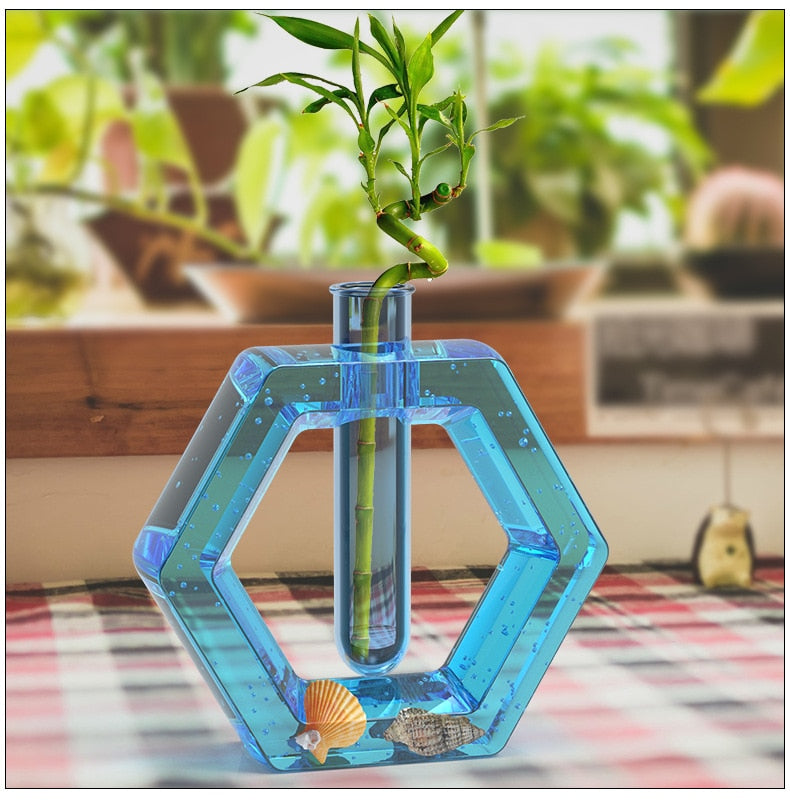 DIY Crystal Resin Silicone Mold Irregular Test Tube Vase Water Culture Plant Silicone Mold For Resin Making Epoxy Mirror Molds