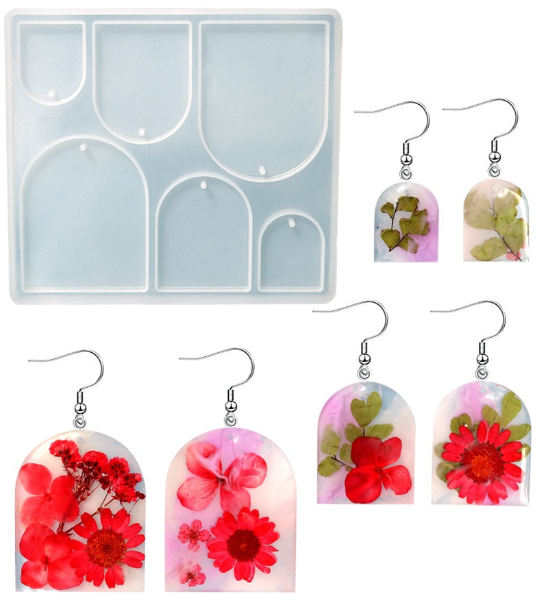 Multi Sets Fashion Design Earrings Pendant Epoxy Resin Silicone Molds Making For DIY Charms Pendant Creative Jewelry Craft 2022