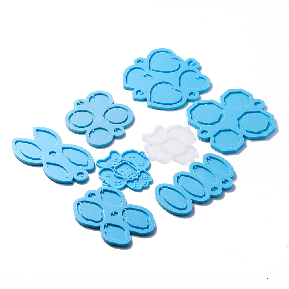 Multi Sets Fashion Design Earrings Pendant Epoxy Resin Silicone Molds Making For DIY Charms Pendant Creative Jewelry Craft 2022