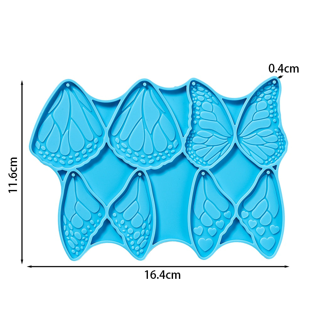 Butterfly Leaf Earrings Pendant Epoxy Resin Silicone Molds Hollow Arts Crafts Making For DIY Charms Pendant Jewelry Molds